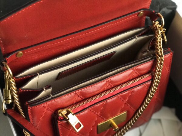 Givenchy Gv3 Diamond Series Small Handbag - Red 92048 - Image 4
