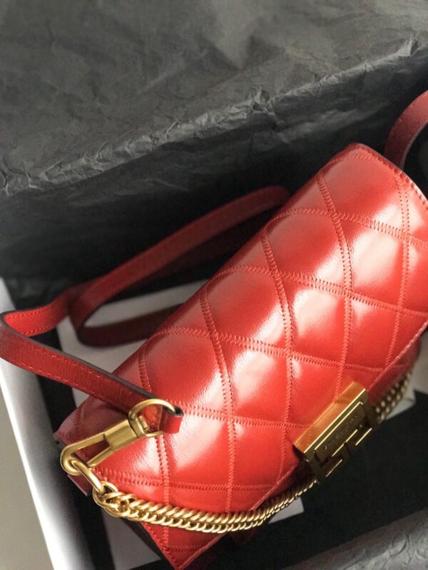 Givenchy Gv3 Diamond Series Small Handbag - Red 92048 - Image 3