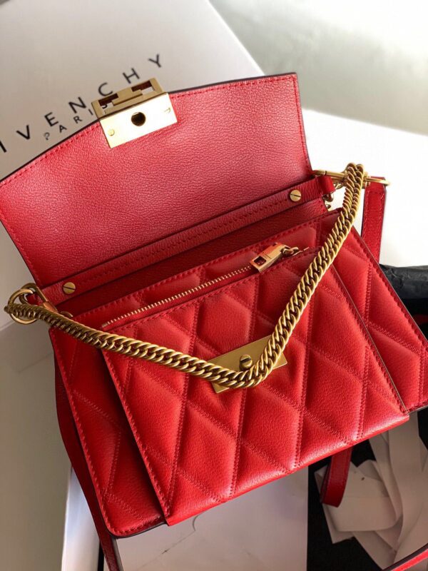 Givenchy Gv3 Diamond Series Small Handbag - Red 44301 - Image 4