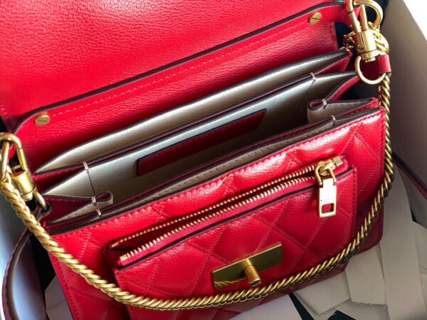 Givenchy Gv3 Diamond Series Small Handbag - Red 44301 - Image 3