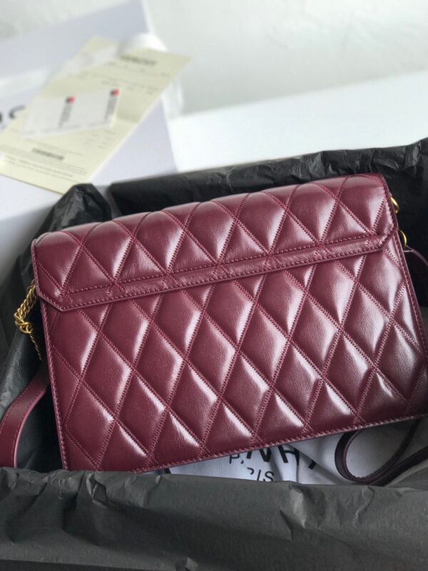 Givenchy Gv3 Diamond Series Medium Handbag - Maroon 17971 - Image 5