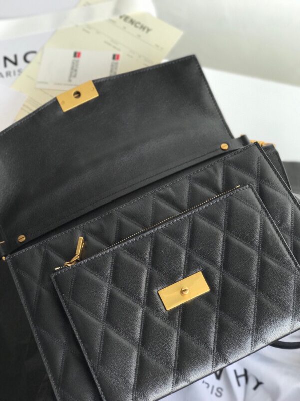Givenchy Gv3 Diamond Series Medium Handbag - Black 19971 - Image 3