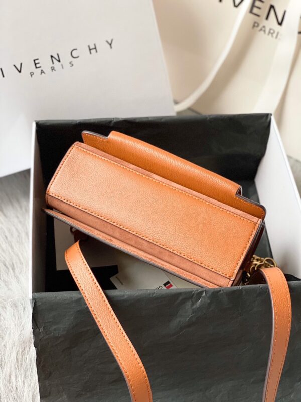 Givenchy Gv3 Rare Animal Leather Small Handbag - Orange 64906 - Image 3