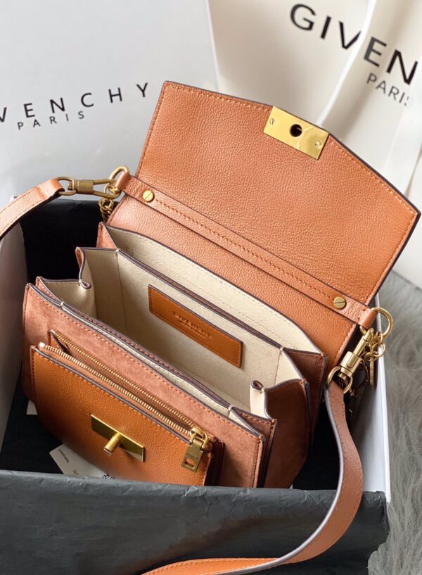Givenchy Gv3 Rare Animal Leather Small Handbag - Orange 64906 - Image 2