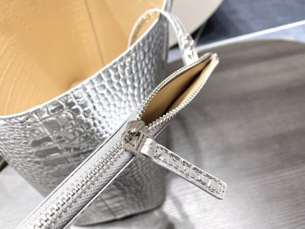 Givenchy Crocodile Pattern Tote Bag - Silver 40187 - Image 2