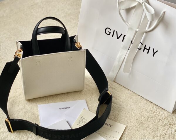 Givenchy Mini G Canvas Small Tote Bag - White 11083 - Image 5
