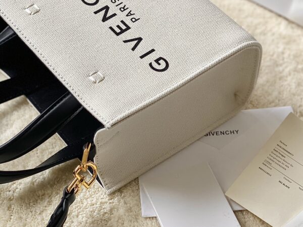 Givenchy Mini G Canvas Small Tote Bag - White 11083 - Image 4