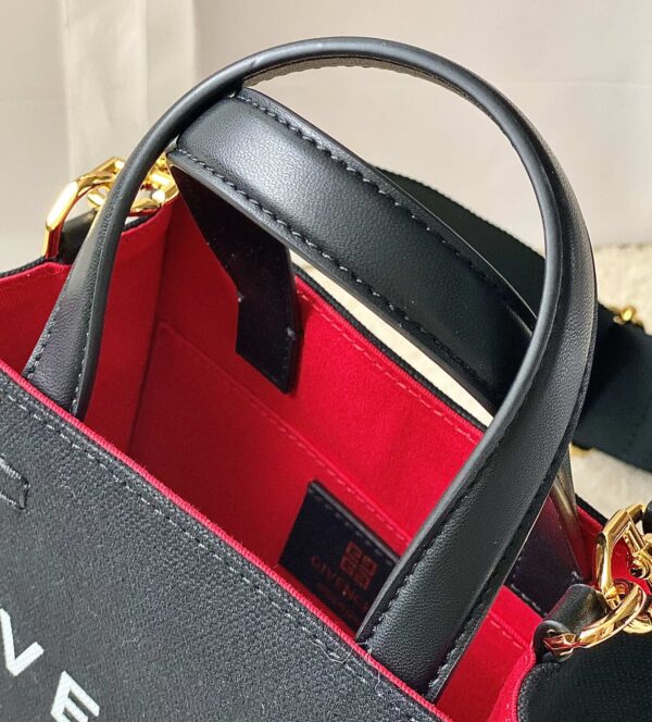 Givenchy Mini G Canvas Small Tote Bag - Black 66502 - Image 2