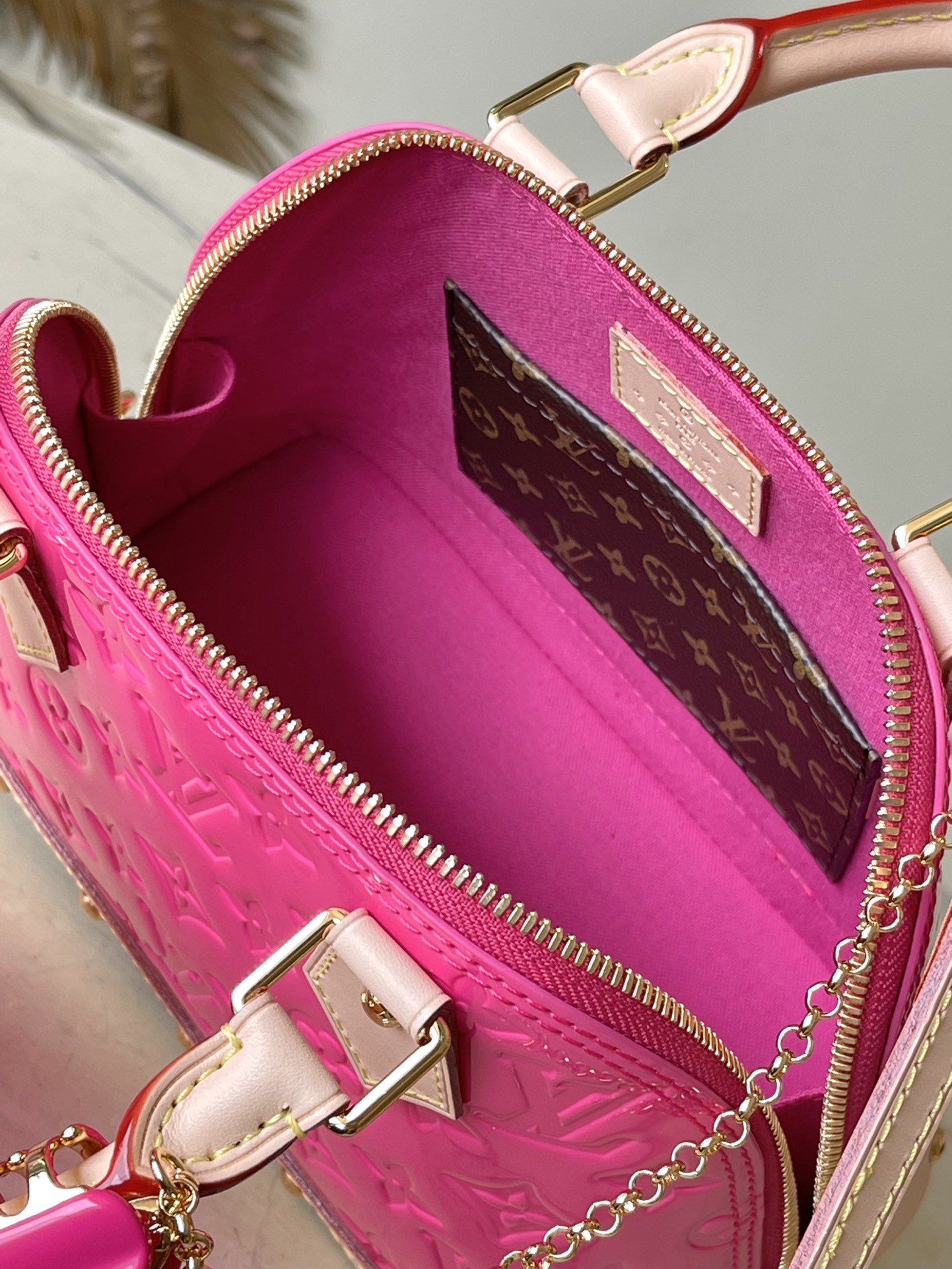 Louis Vuitton Alma BB Handbag -  Rose Red 10885 - Image 5