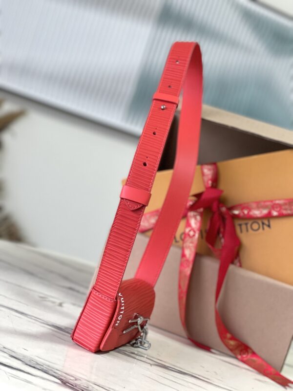 Louis Vuitton Micro Steamer Handbag - Red 91376 - Image 2