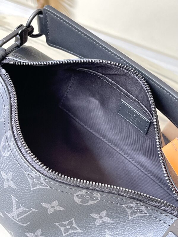 Louis Vuitton Soft Polochon PM Monogram Eclipse Handbag - Black 72109 - Image 3