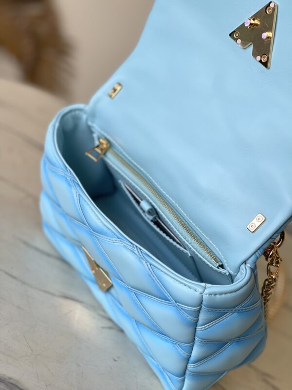 Louis Vuitton Medium-sized G0-14 Handbag - Aqua Blue 51328 - Image 3