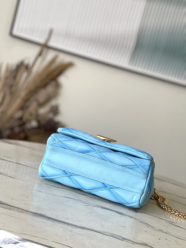 Louis Vuitton Medium-sized G0-14 Handbag - Aqua Blue 51328 - Image 4