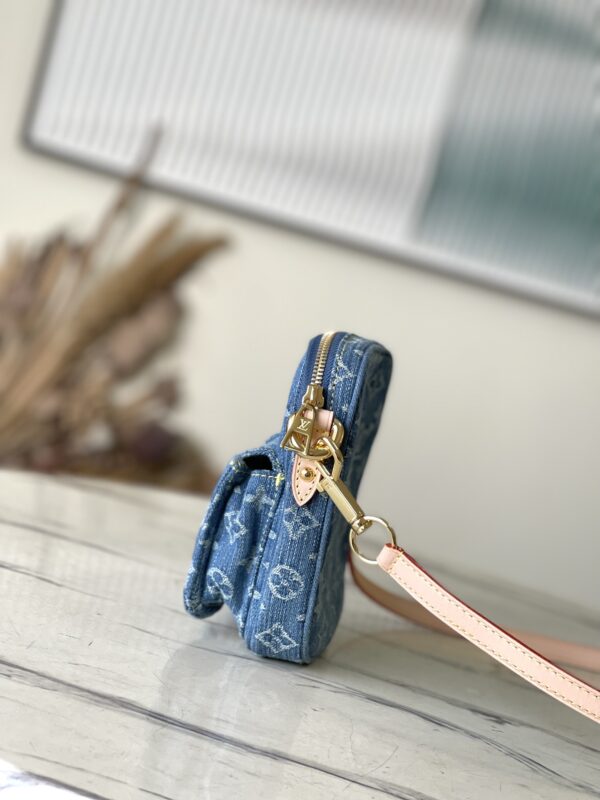 Louis Vuitton Fairfax Pochette Denim Handbag 47981 - Image 4