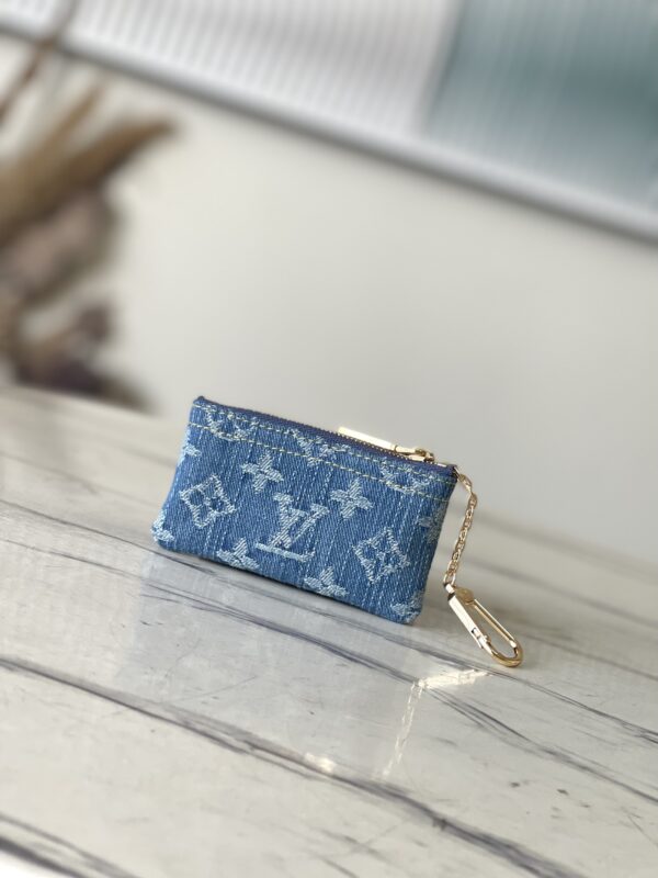 Louis Vuitton  Blue Denim Denim Key Bag 84025 - Image 4