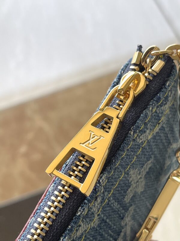 Louis Vuitton  Blue Denim Denim Key Bag 84025 - Image 5