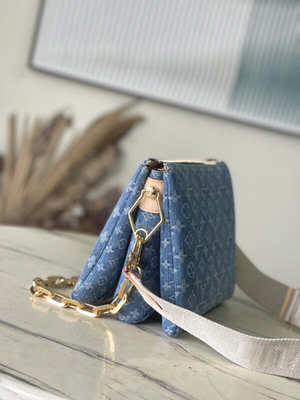 Louis Vuitton Small Coussin Denim Handbag 72136 - Image 5