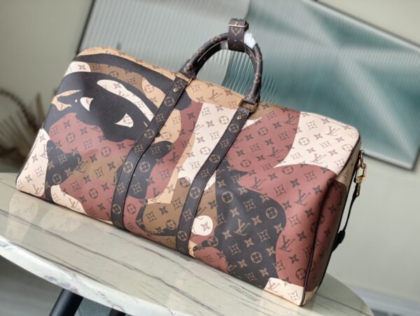 Louis Vuitton  Keepall Bandouliere55 Travel Bag - Brown 68258 - Image 4